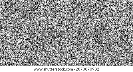 TV screen noise pixel glitch texture background vector illustration. Analog TV static video noise. No video signal snow interference concept.