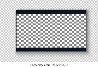 Pantalla de TV PNG. Panel LCD led moderno y elegante. Grande pantalla de monitor de computadora mockup.TV Plantilla. Ilustración vectorial de un televisor de plasma sobre un fondo transparente.