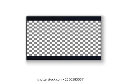 TV screen PNG. Modern stylish LED LCD panel. Large computer monitor display mockup.TV template. Vector illustration of a plasma TV monitor on a transparent background.	
