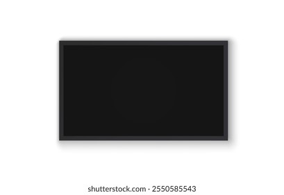 TV screen PNG. Modern stylish LED LCD panel. Large computer monitor display mockup.TV template. Vector illustration of a plasma TV monitor on a transparent background.	
