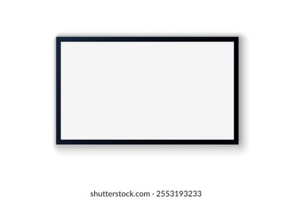 TV screen PNG. Modern stylish LED LCD panel. Large computer monitor display mockup.TV template. Vector illustration of a plasma TV monitor on a transparent background.	
