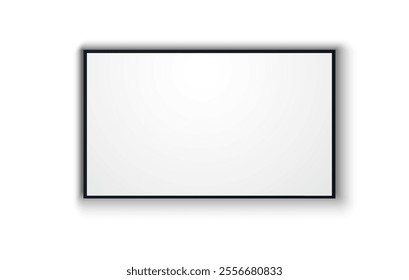 TV screen PNG. Modern stylish LED LCD panel. Large computer monitor display mockup.TV template. Vector illustration of a plasma TV monitor on a transparent background.	
