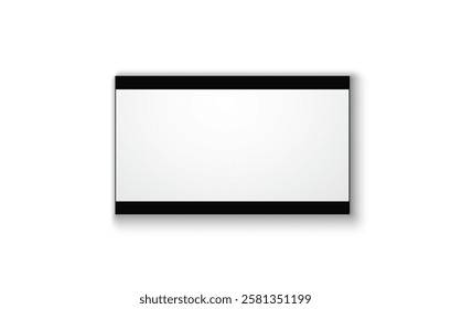 TV screen PNG. Modern stylish LED LCD panel. Large computer monitor display mockup.TV template. Vector illustration of a plasma TV monitor on a transparent background.	