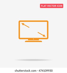 Tv screen size icon. Vector concept illustration for design.