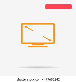 Tv screen size icon. Vector concept illustration for design.