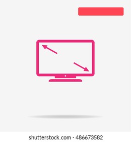 Tv screen size icon. Vector concept illustration for design.