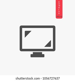 Tv screen vector icon. Tv size symbol. Best modern flat pictogram illustration for web and mobile apps design