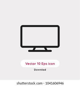 Tv screen vector icon. Screen symbol. Best modern flat illustration for web and mobile apps design
