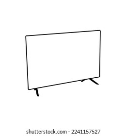 TV screen vector illustration on white background.