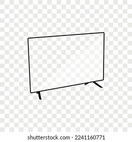 TV screen vector illustration on transparent background.