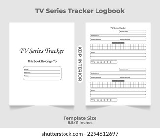 TV Series Tracker Logbook KDP Interior