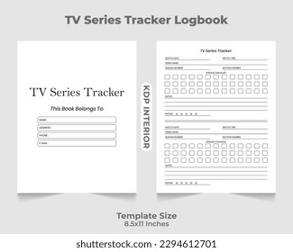 TV Series Tracker Logbook KDP Interior