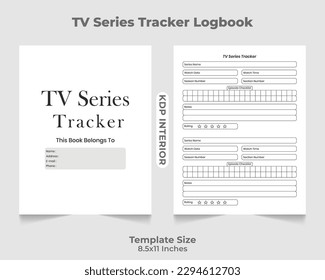 TV Series Tracker Logbook KDP Interior