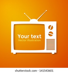 Tv set applique background. Vector illustration for your design or business presentations