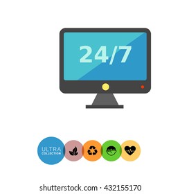 TV Set Flat Icon
