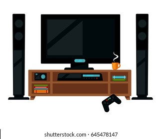 TV set with gamepad