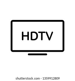 TV set icon. HD IPTV UHD Internet Protocol TV symbol.