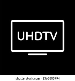 TV set icon. HD IPTV UHD Internet Protocol TV symbol.