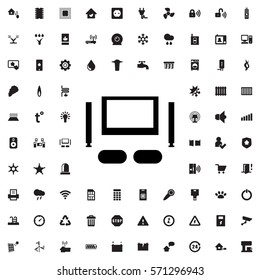 TV set icon illustration isolated vector sign symbol