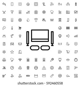 TV set icon illustration isolated vector sign symbol. Smart home icons vector set.