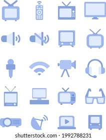 TV-Set-Symbol, Abbildung, auf weißem Hintergrund.