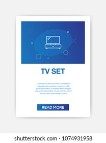 TV SET ICON INFOGRAPHIC