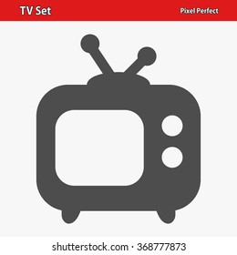 TV Set Icon. Professional, pixel perfect icons optimized for both large and small resolutions. EPS 8 format.