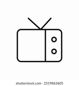 Vector de signo de icono de televisor