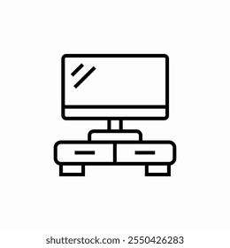 tv set icon sign vector