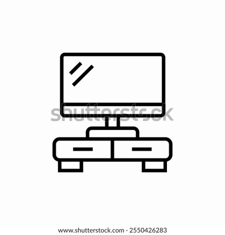tv set icon sign vector