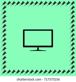 Tv set icon, vector illustration