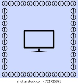 Tv set icon, vector illustration