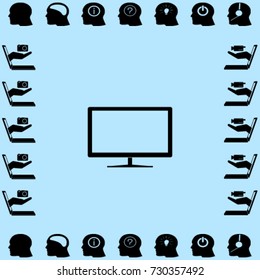 Tv set icon, vector illustration