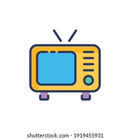 TV Set icon in vector. Logotype