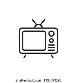 Tv Set Icon In Vector. Logotype