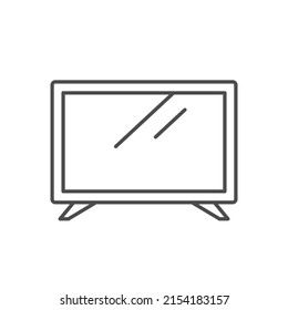 TV set line outline icon