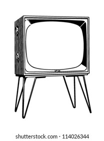 TV Set - Retro Clipart Illustration