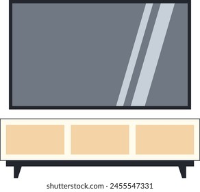 Tv Set Vibrante Imagen Plana. Perfecto para diferentes tarjetas, textiles, Sitios web, App 