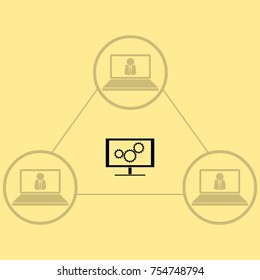 TV settings vector icon