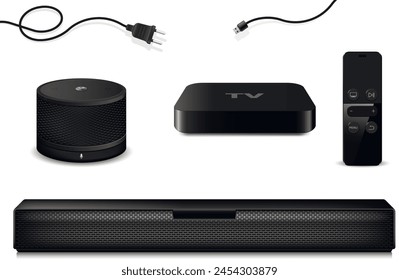 TV-Set-Top-Box, Soundbar und Smart-Lautsprecher