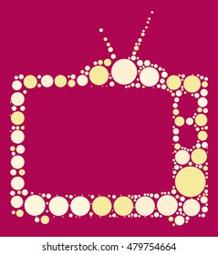 tv shape vector design by color point