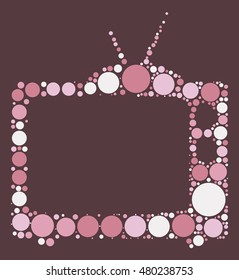 tv shape vector design by color point
