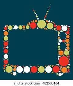 tv shape vector design by color point