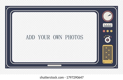 TV Show Frame Template with Transparent Background