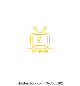 TV show icon. Creative pictogram icon. Vector Illustration, Flat icon design style