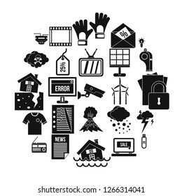 TV show icons set. Simple set of 25 tv show vector icons for web isolated on white background