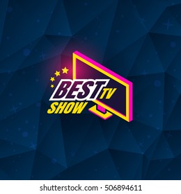 Tv Show Logo Template Design. Vector Illustration