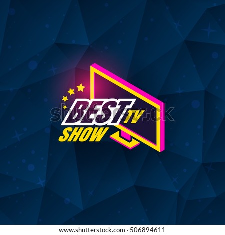 Tv show logo template design. Vector illustration