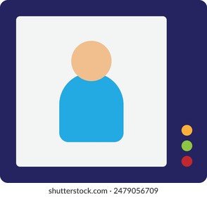 TV Show Movie Media Icon Vector Flat Illustration