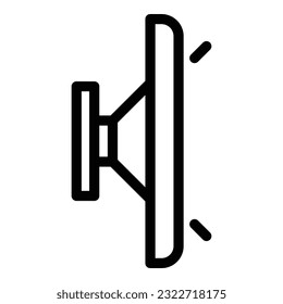 Tv side wall mount icon outline vector. Vesa display. Monitor control